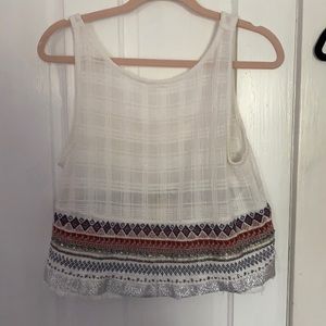 Bohemian open back tank top
